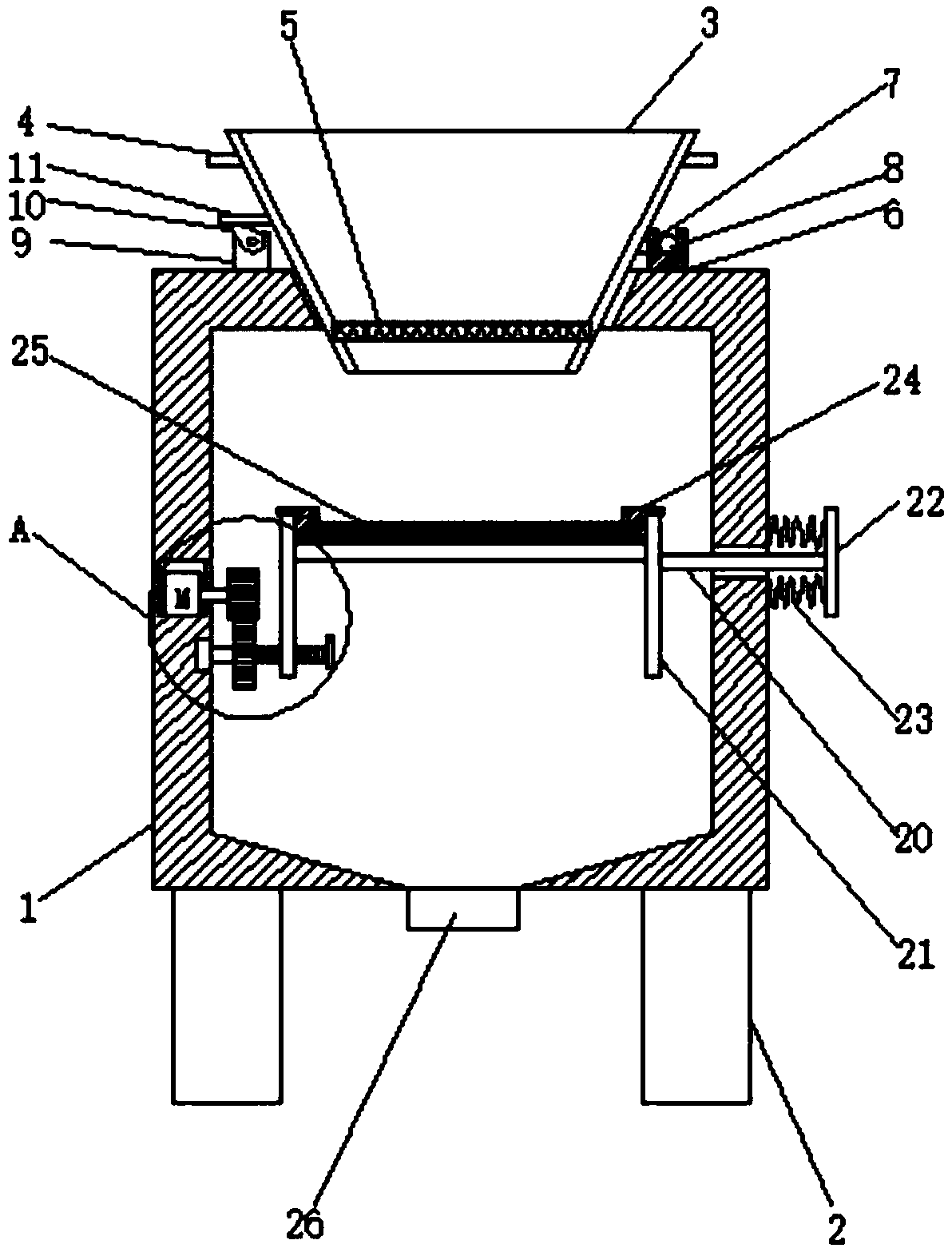 River sand screening device for building