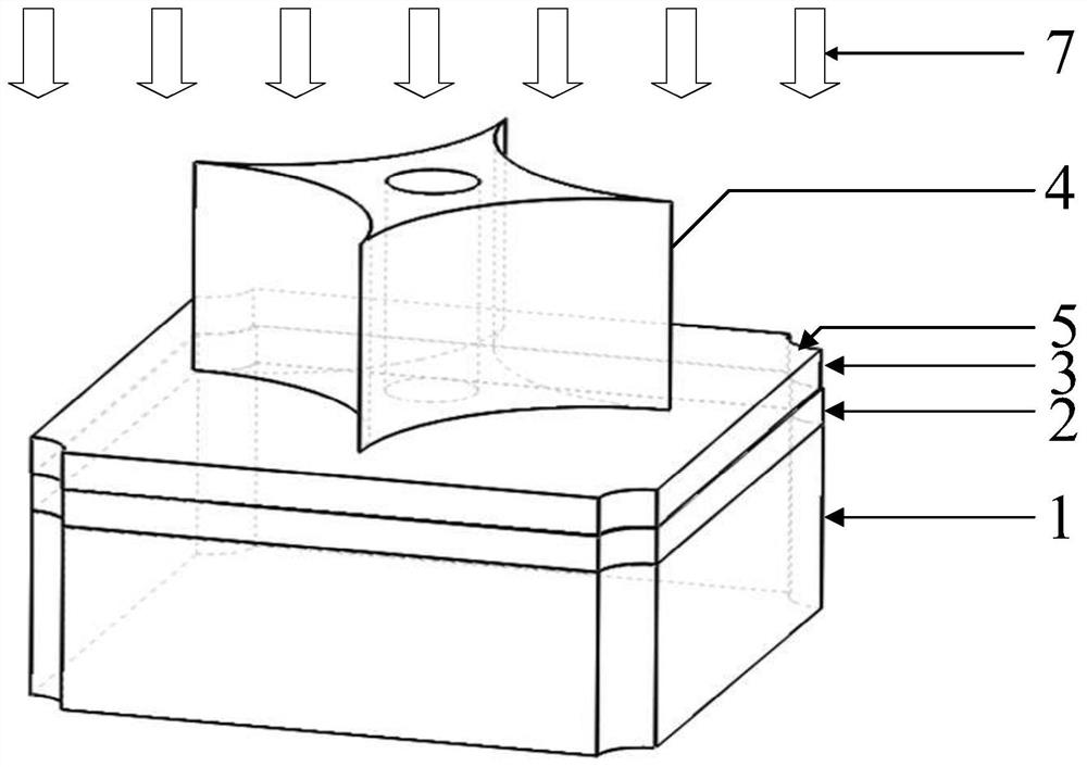 Spectral selective light absorption structure for solar water gasification