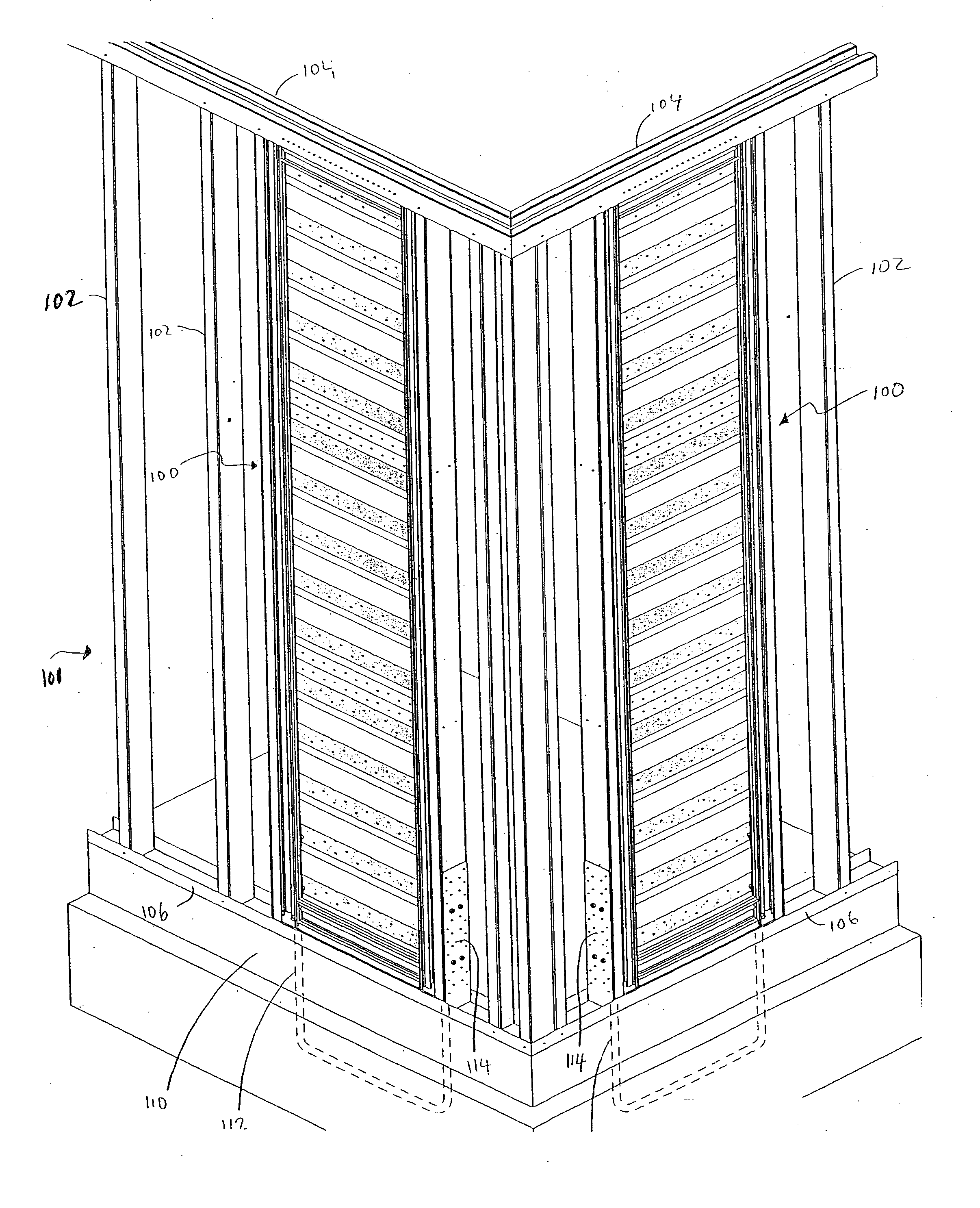 Corrugated shear panel and anchor interconnect system