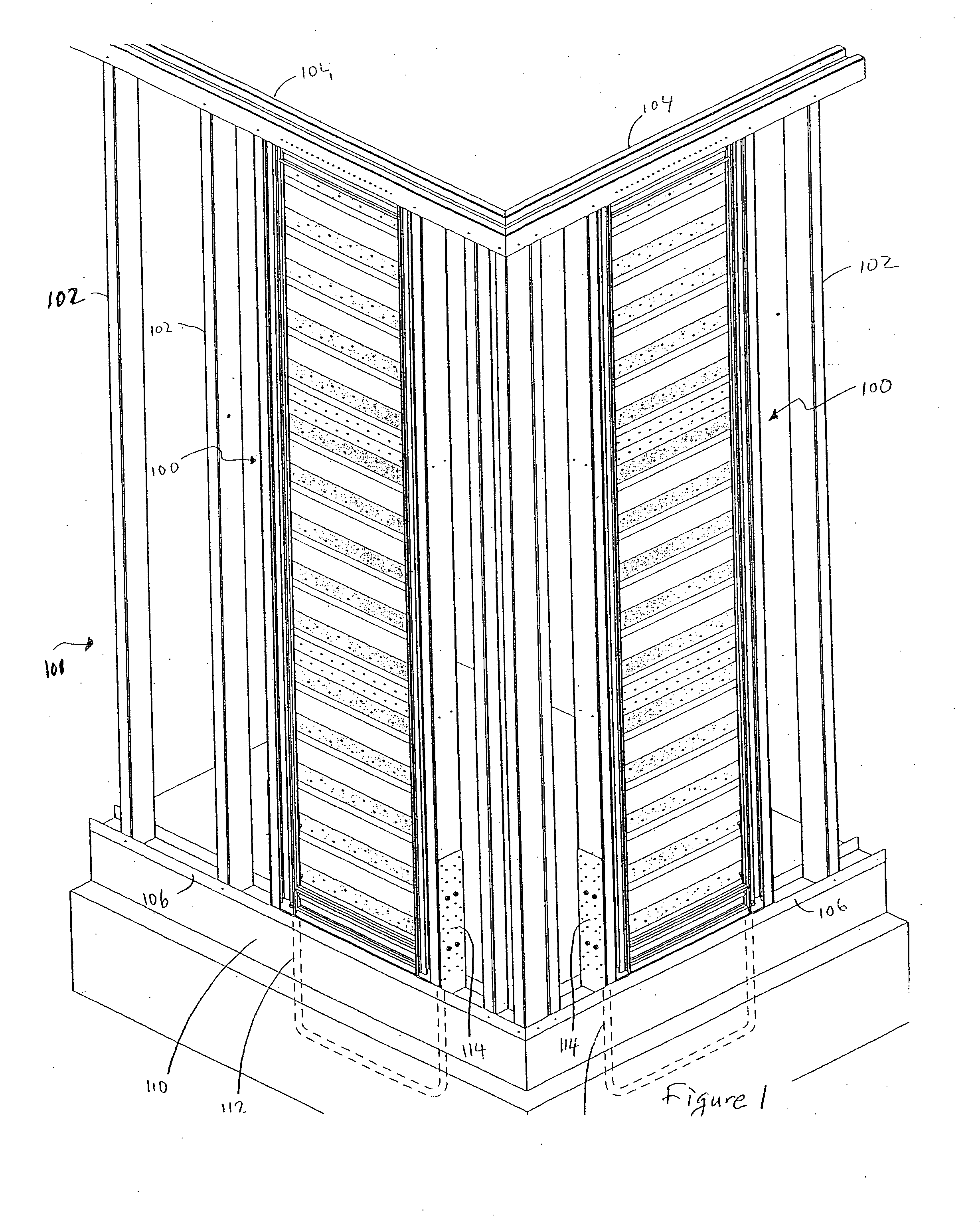 Corrugated shear panel and anchor interconnect system