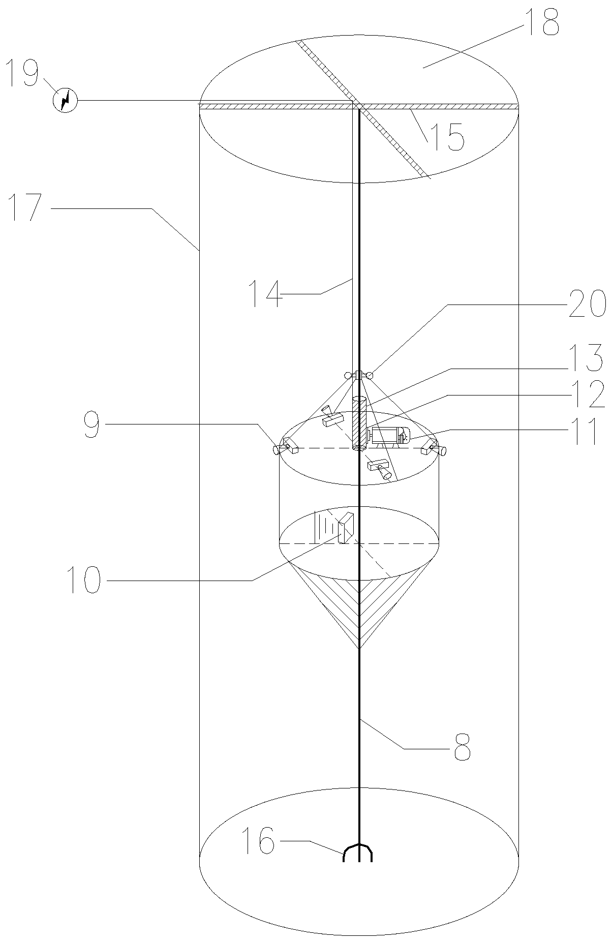 Traffic tunnel vertical shaft inspection system