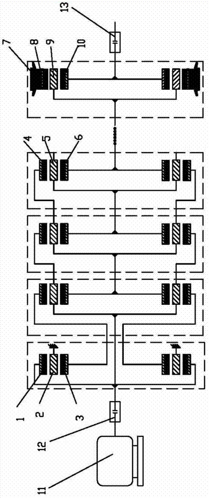 Magnetic transmission speed-transformation device