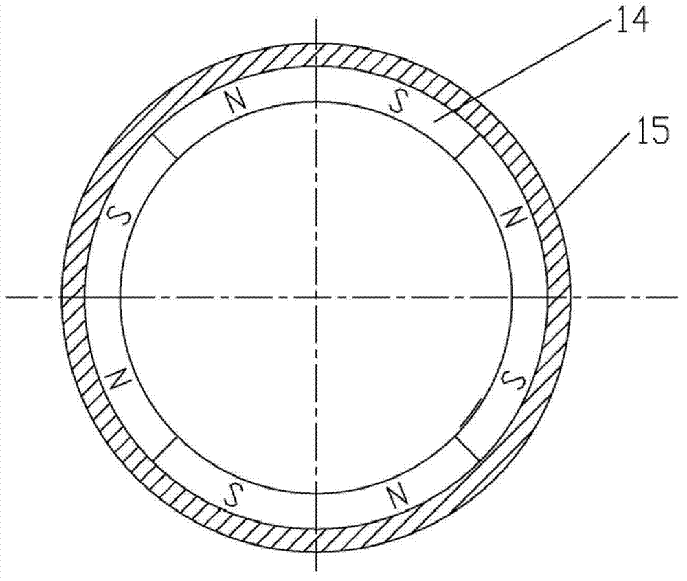 Magnetic transmission speed-transformation device