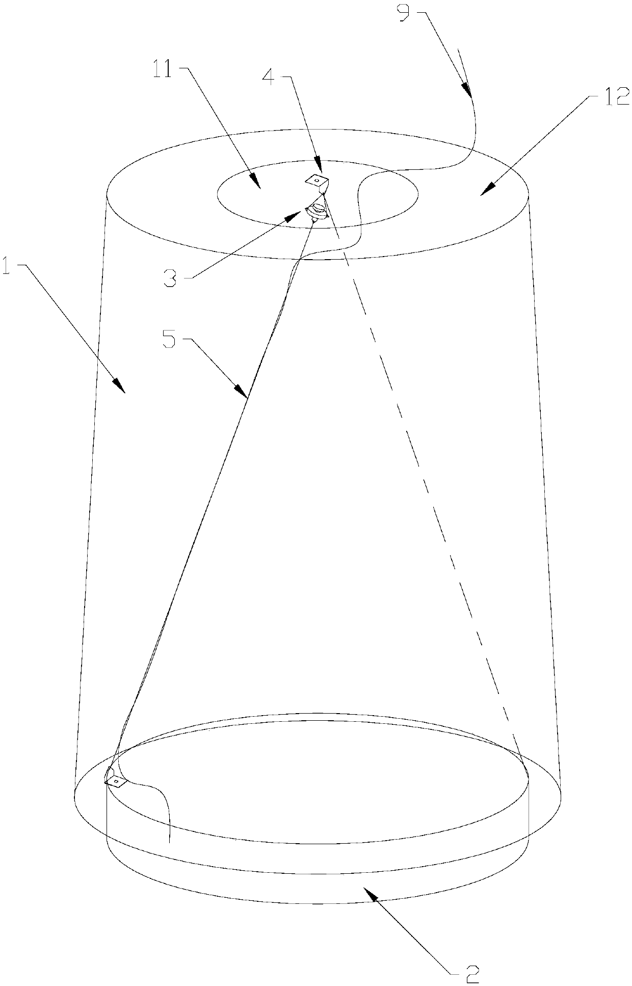 Wire cable laying device and wind generating set