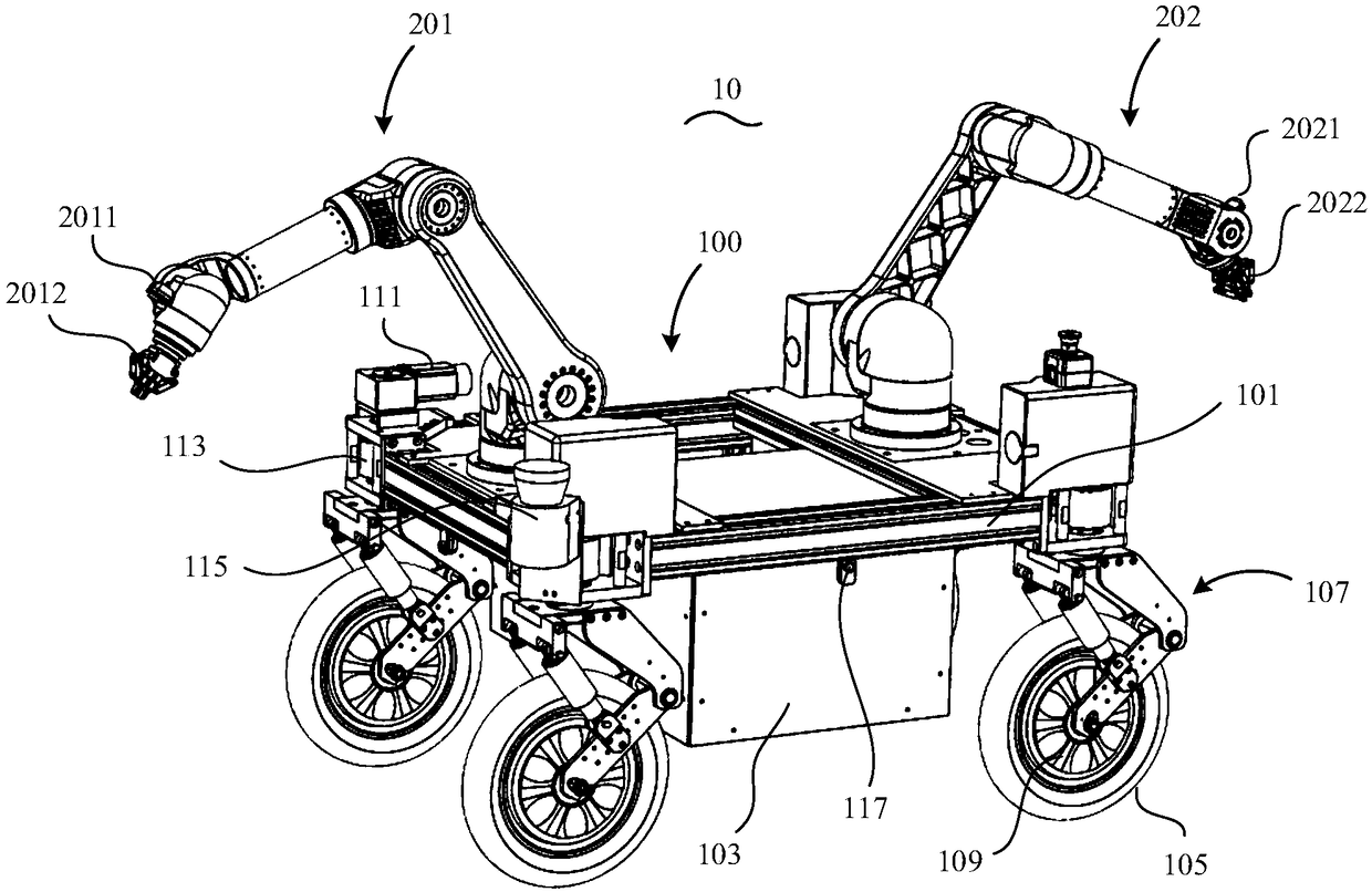 Compound type mobile robot and control system of compound type mobile robot