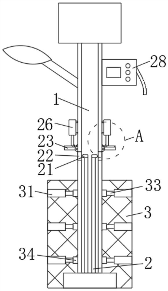 Folding type water-saving solar street lamp based on 5G technology