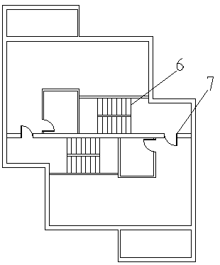 Private hotel building structure solving ventilation and lighting