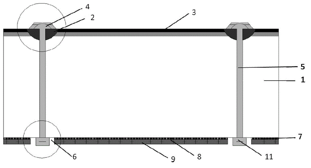 Manufacturing method for crystalline silicon solar MWT (metallization wrap-through) cell and manufactured cell