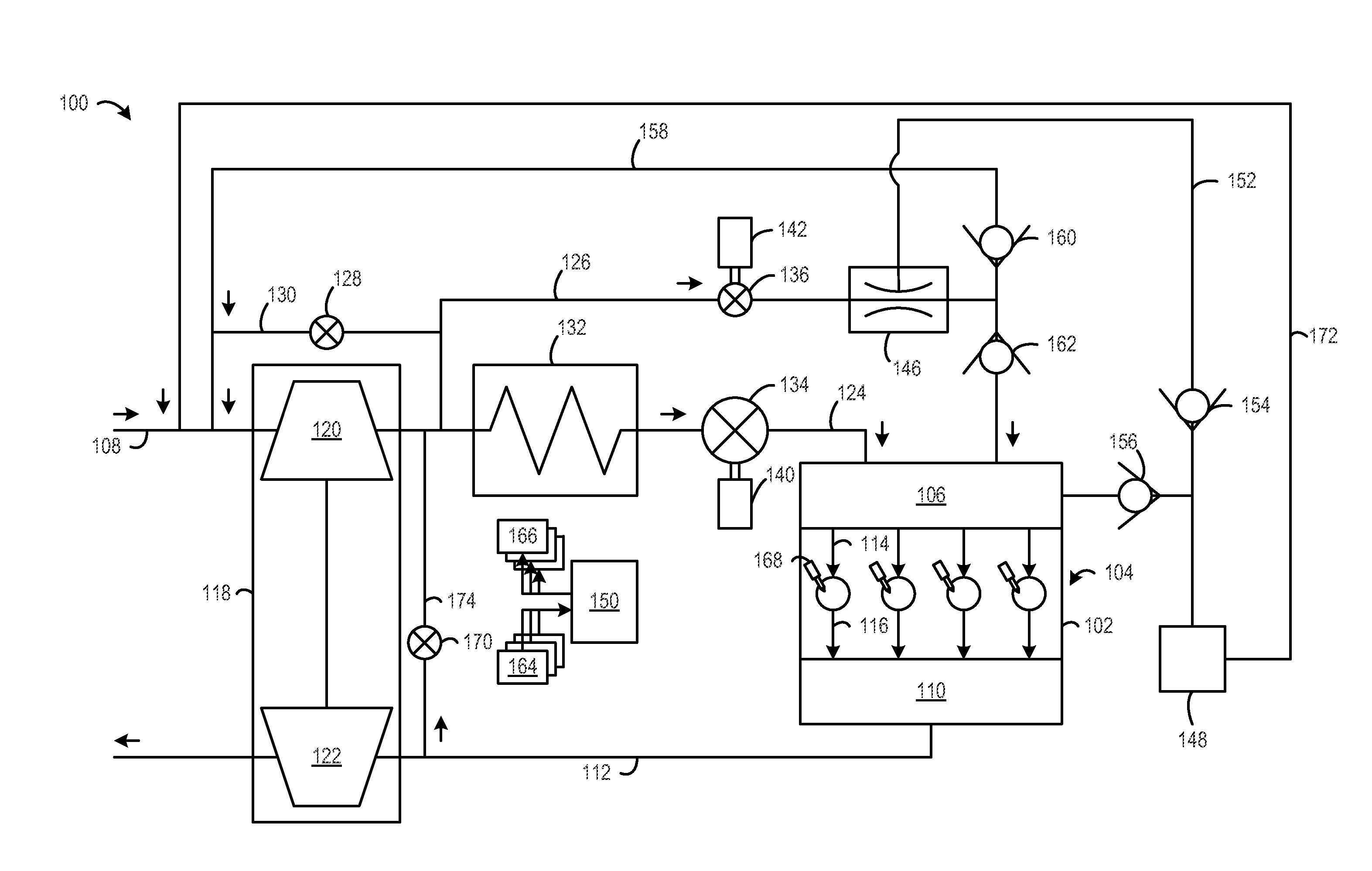 Throttle valve system for an engine