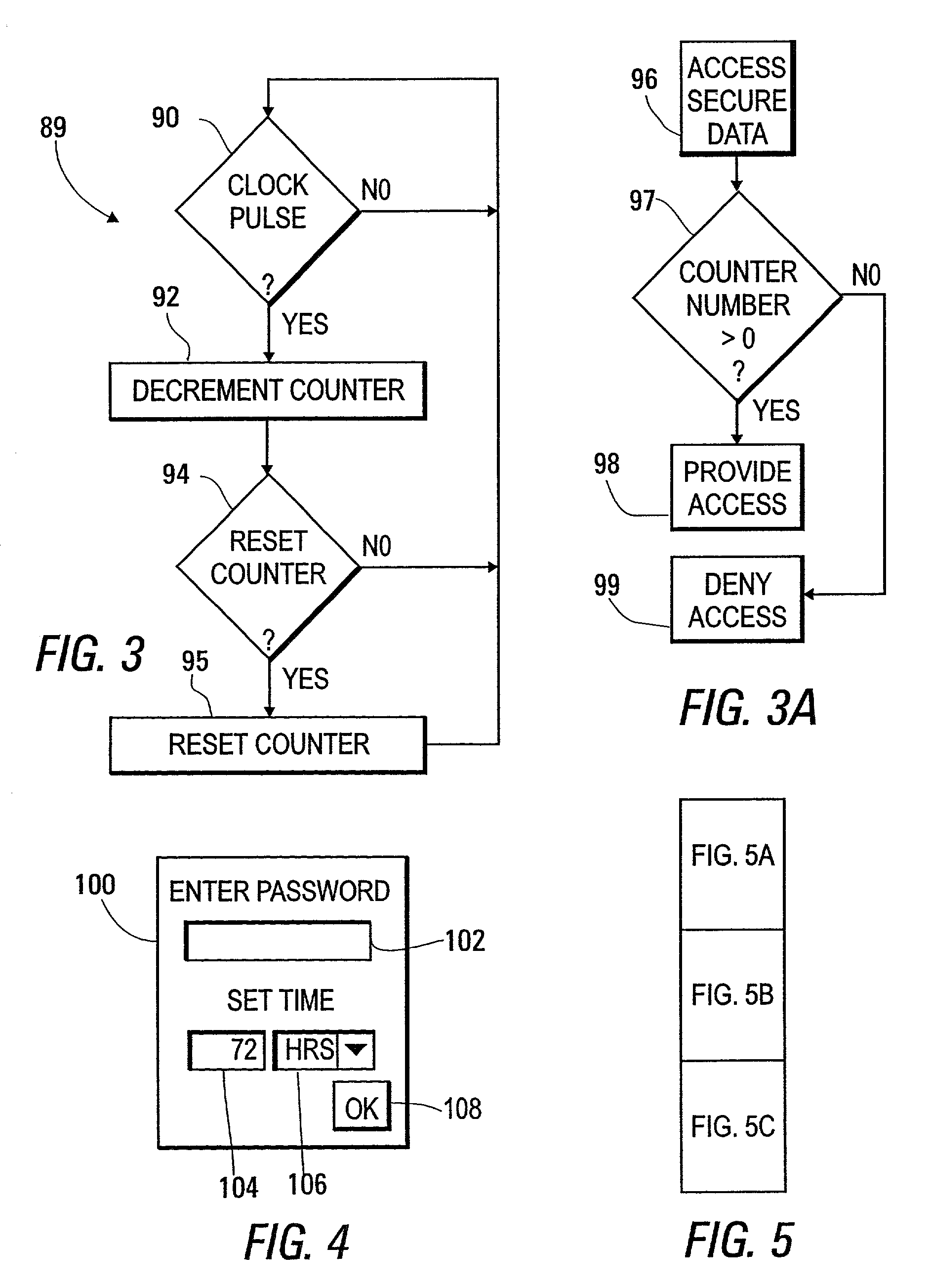 System and apparatus for limiting access to secure data through a portable computer to a time set with the portable computer connected to a base computer