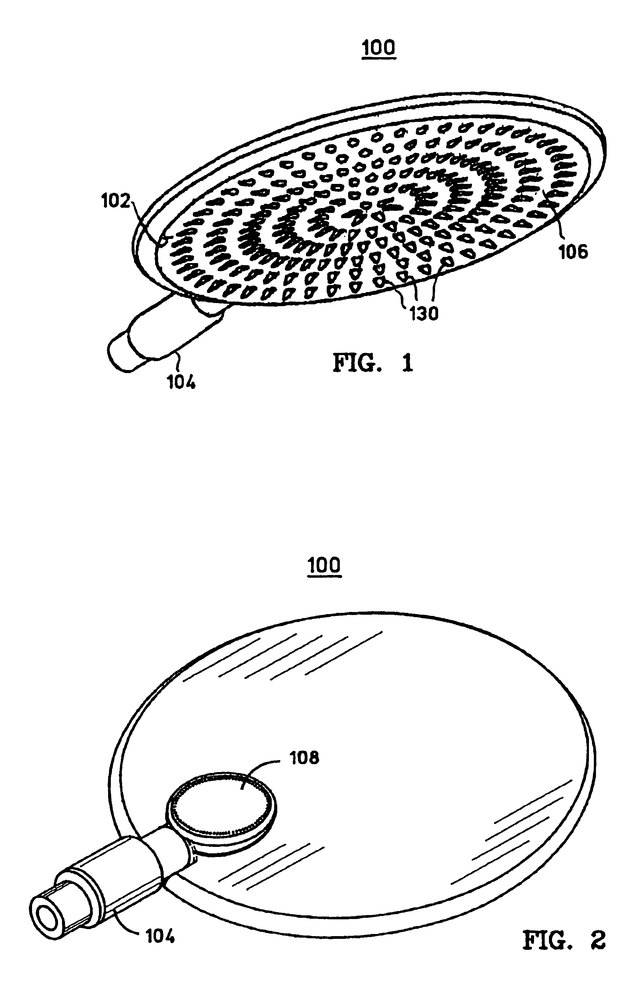 Showerhead with optical lens feature