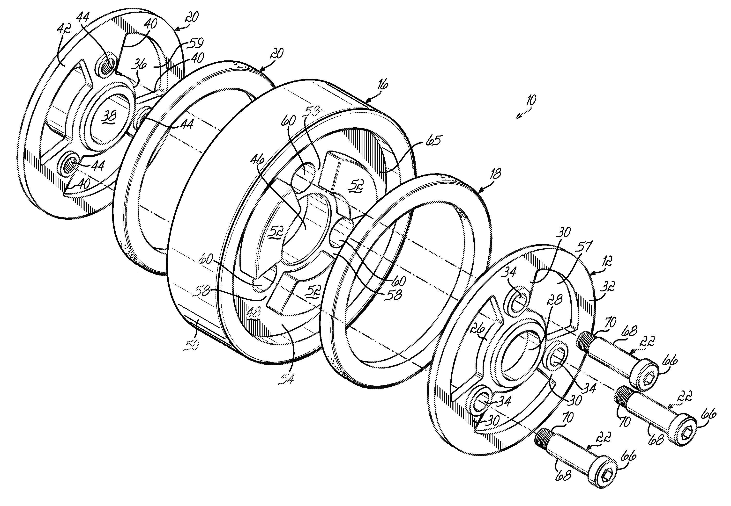 Compressed hub damper