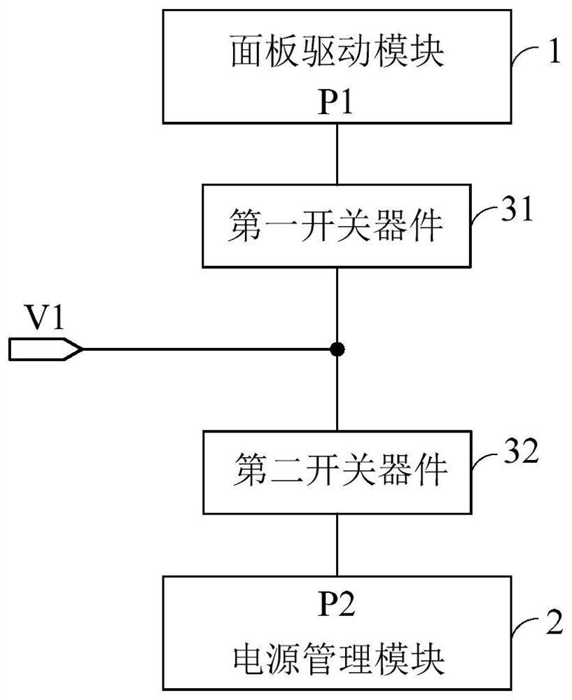 Display panel power supply circuit, power supply method and display device