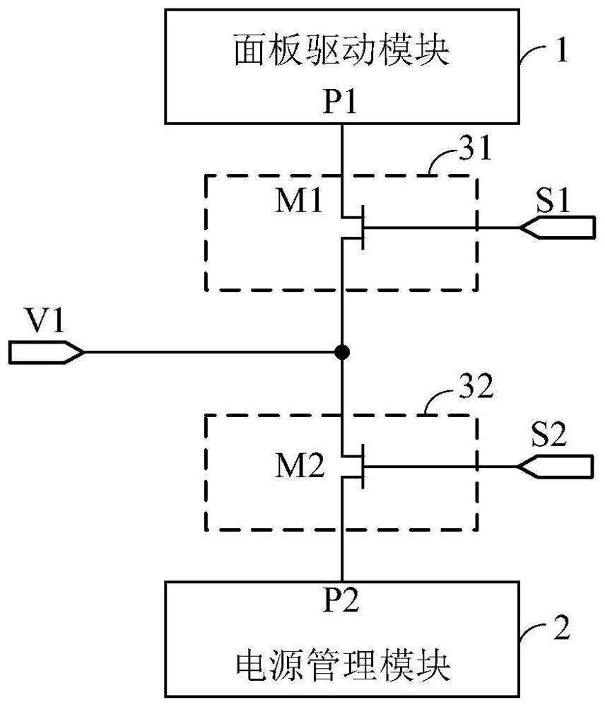 Display panel power supply circuit, power supply method and display device