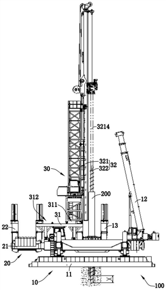 Guide hole type static pile driver and construction method of guide hole type static pile driver