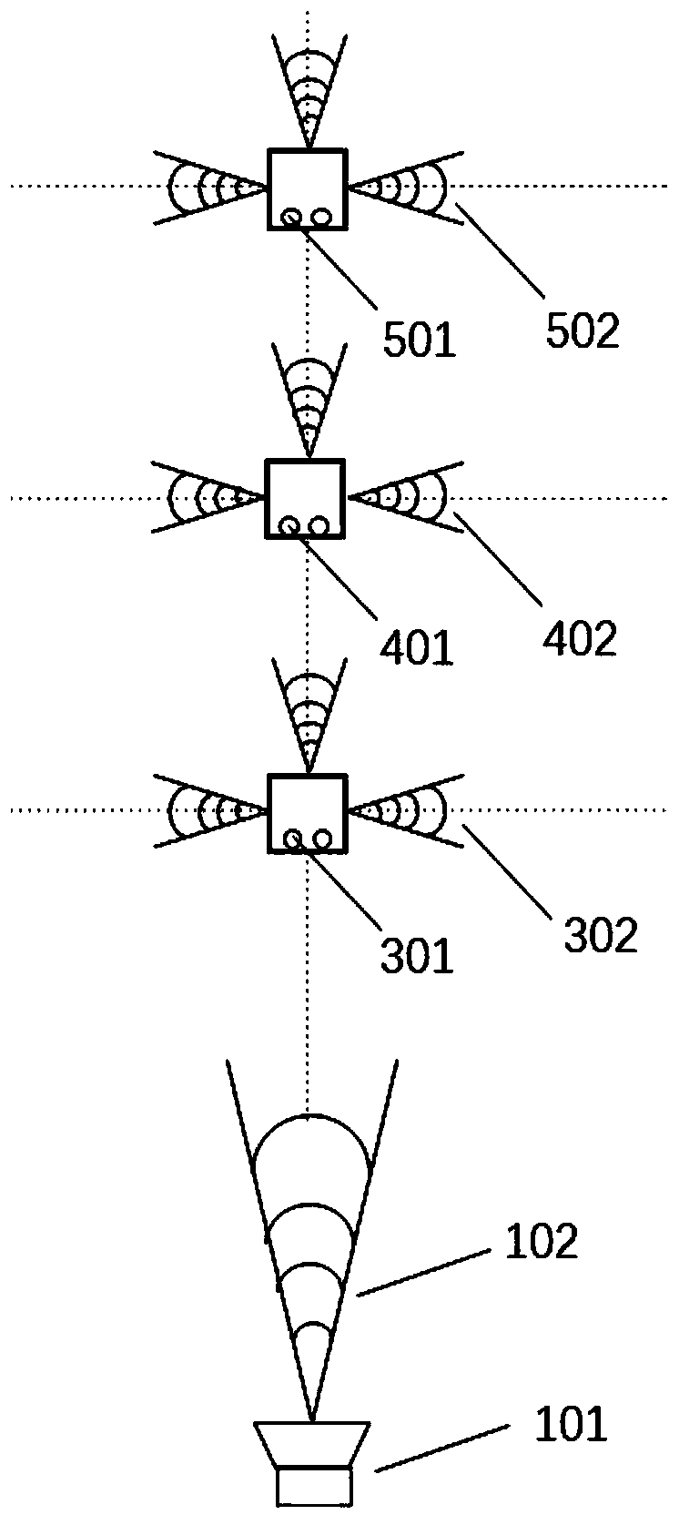 Miniature underwater robot-mounted hydrophone autonomous formation system and control method