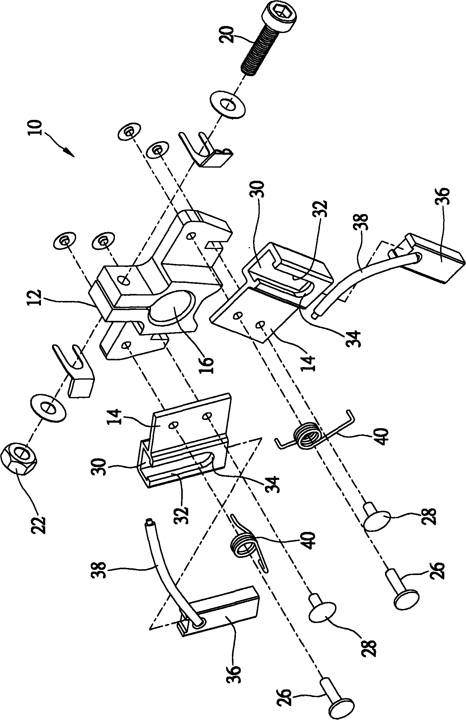 Carbon brush structure of collecting ring