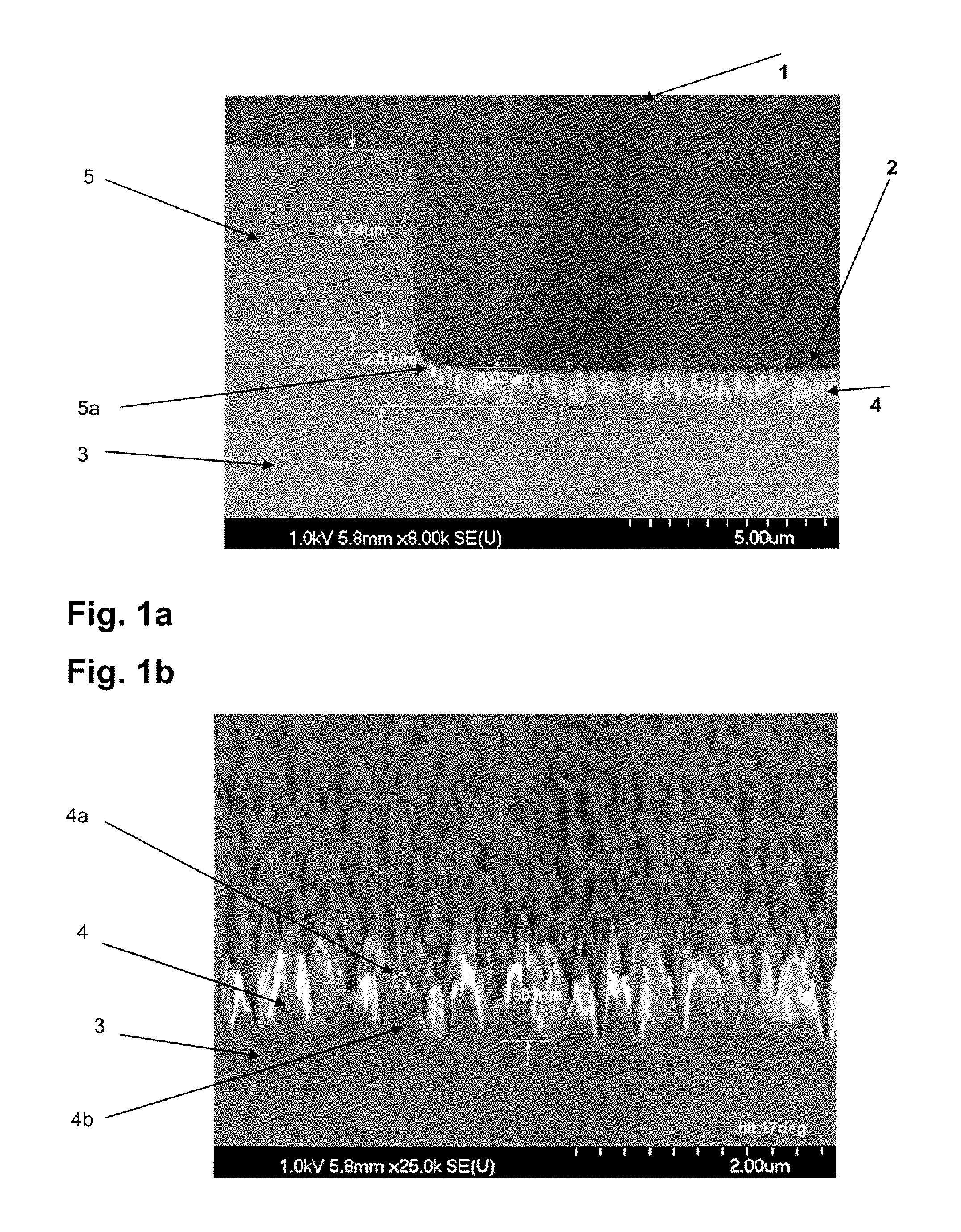 Uses of self-organized needle-type nanostructures