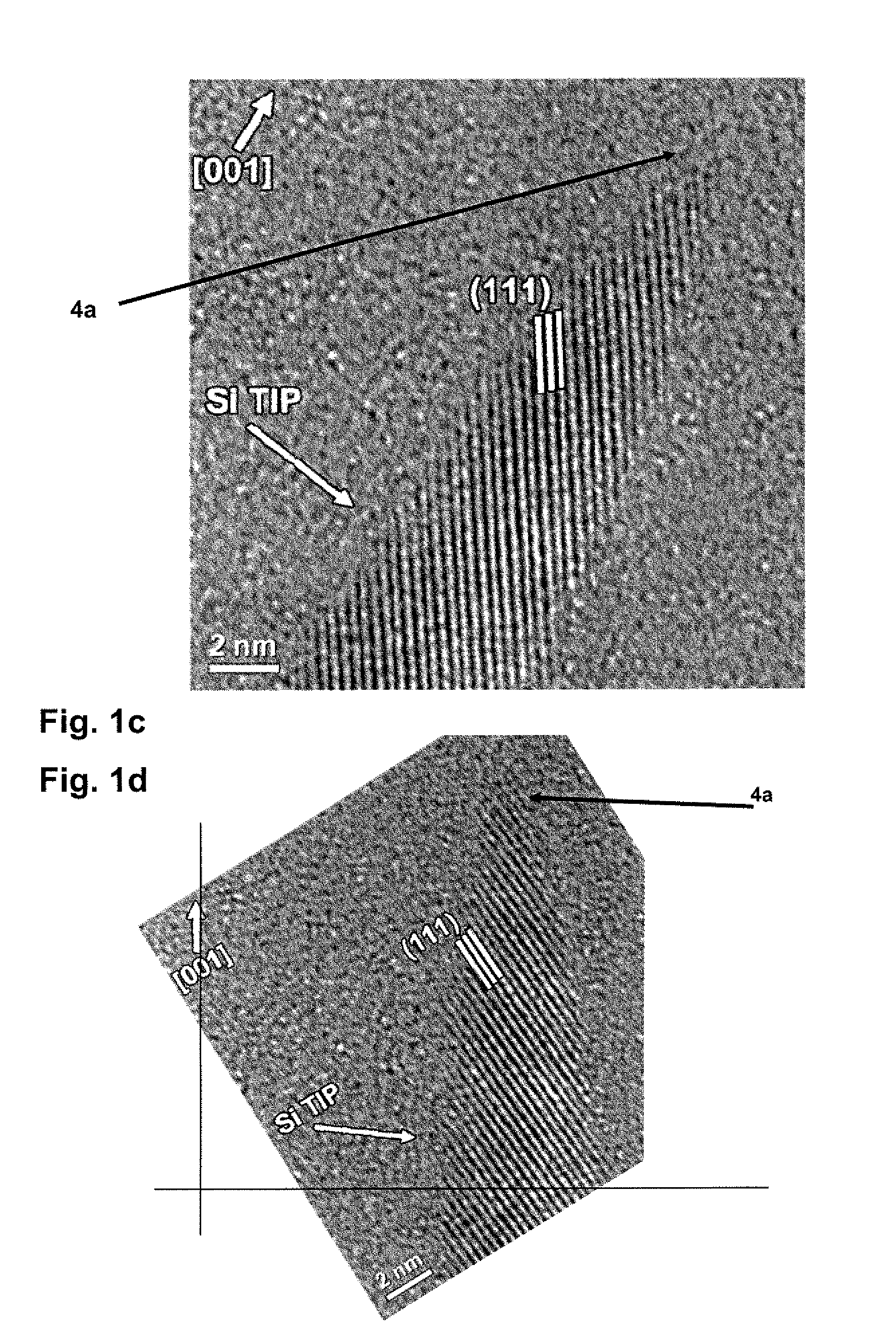 Uses of self-organized needle-type nanostructures