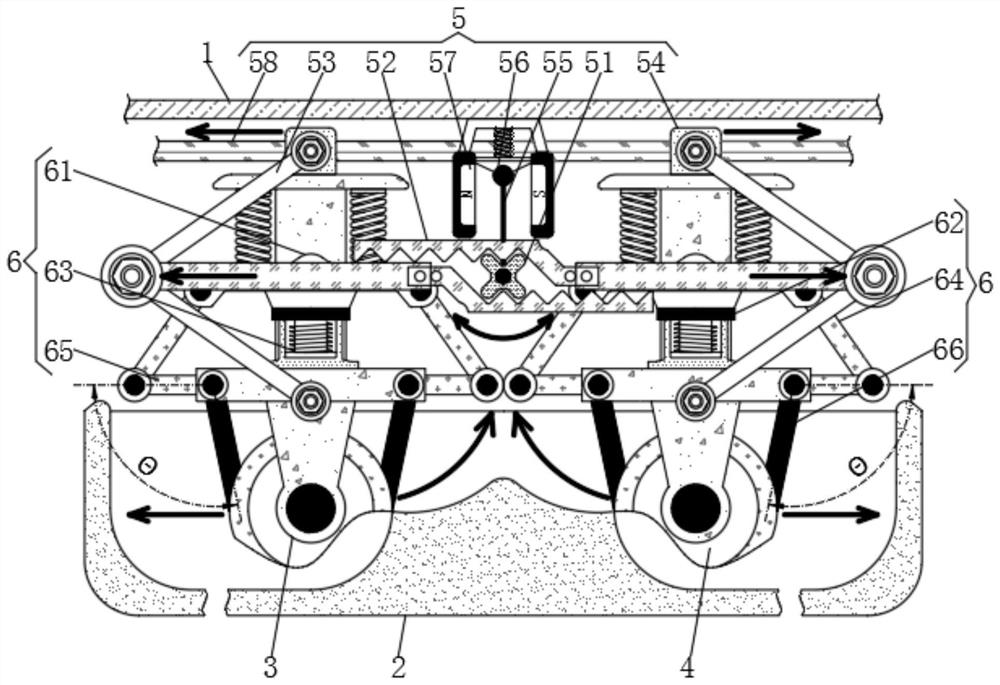 Medicinal material mashing device for medical biology