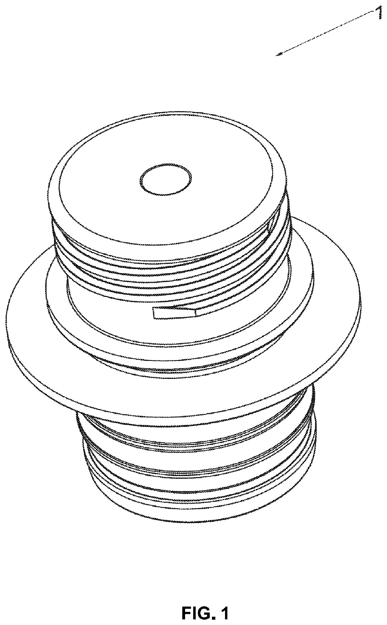 Delivering tap made of plastic material for connecting systems equipped with automatic closure