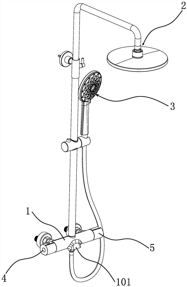 Shower faucet with drainage function