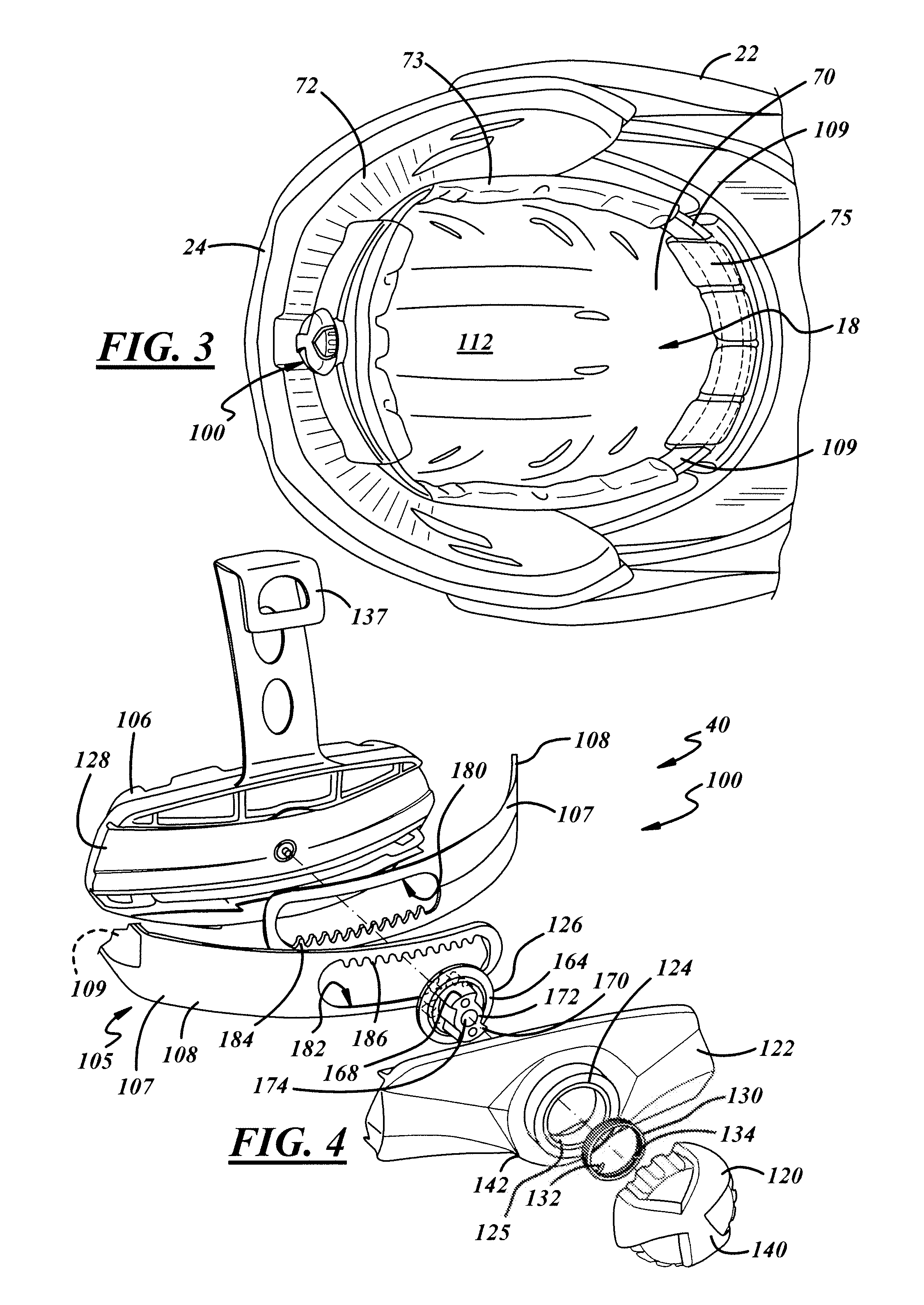 Helmet adjustment system