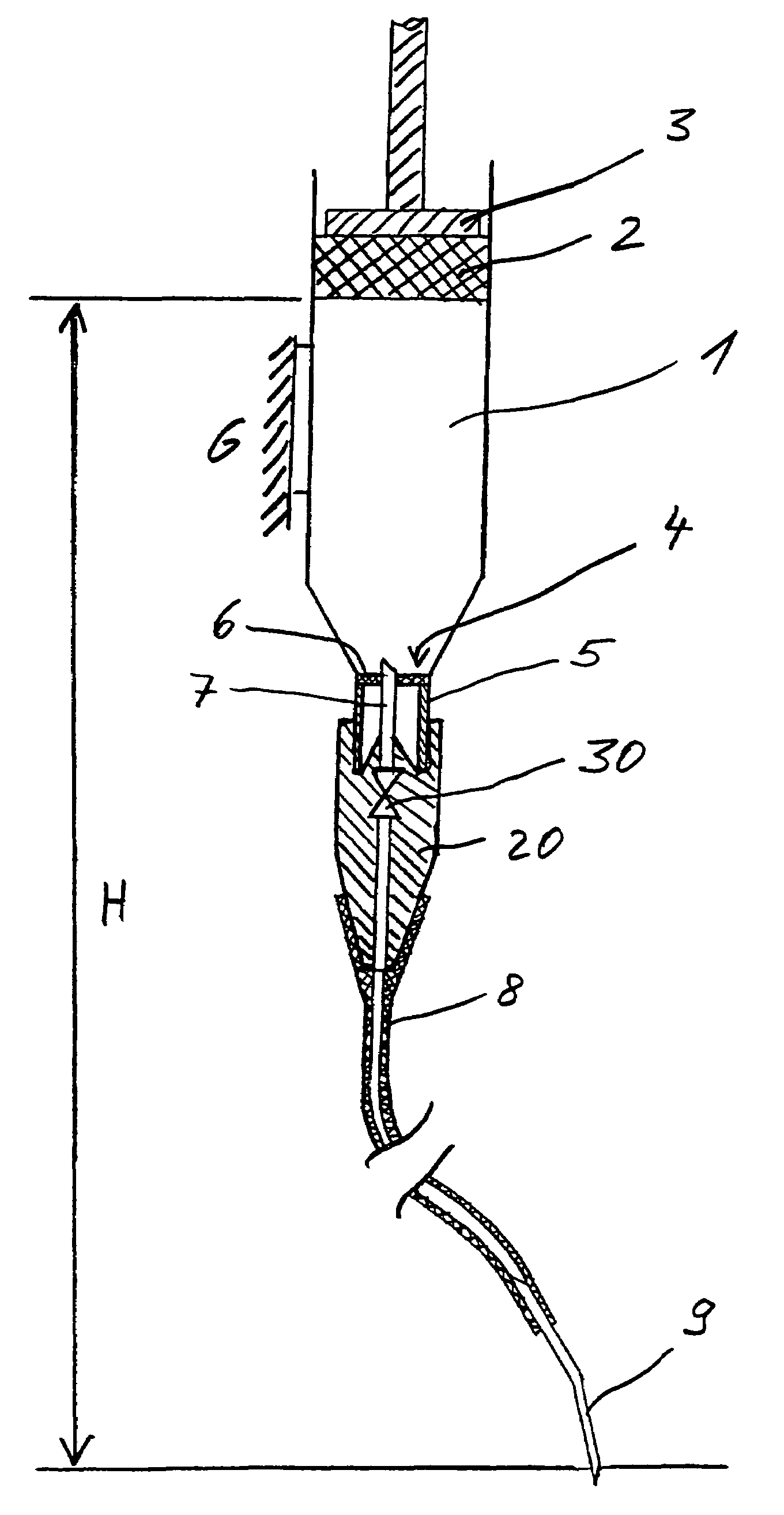 Device for the metered administration of a fluid drug