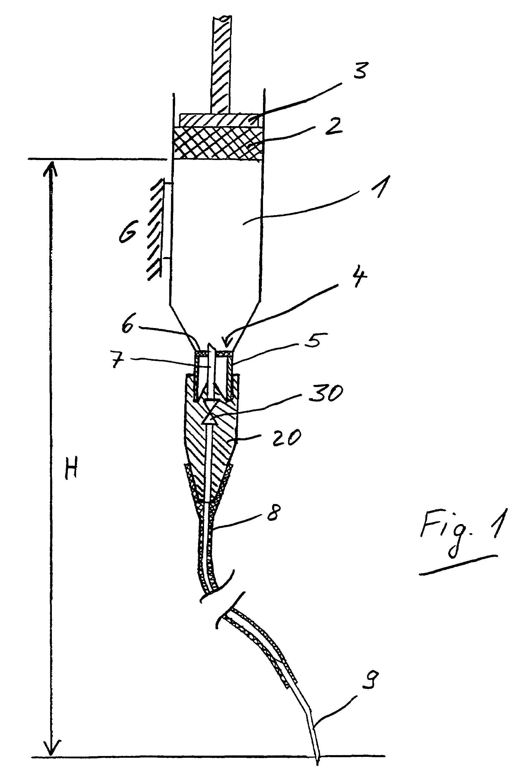 Device for the metered administration of a fluid drug