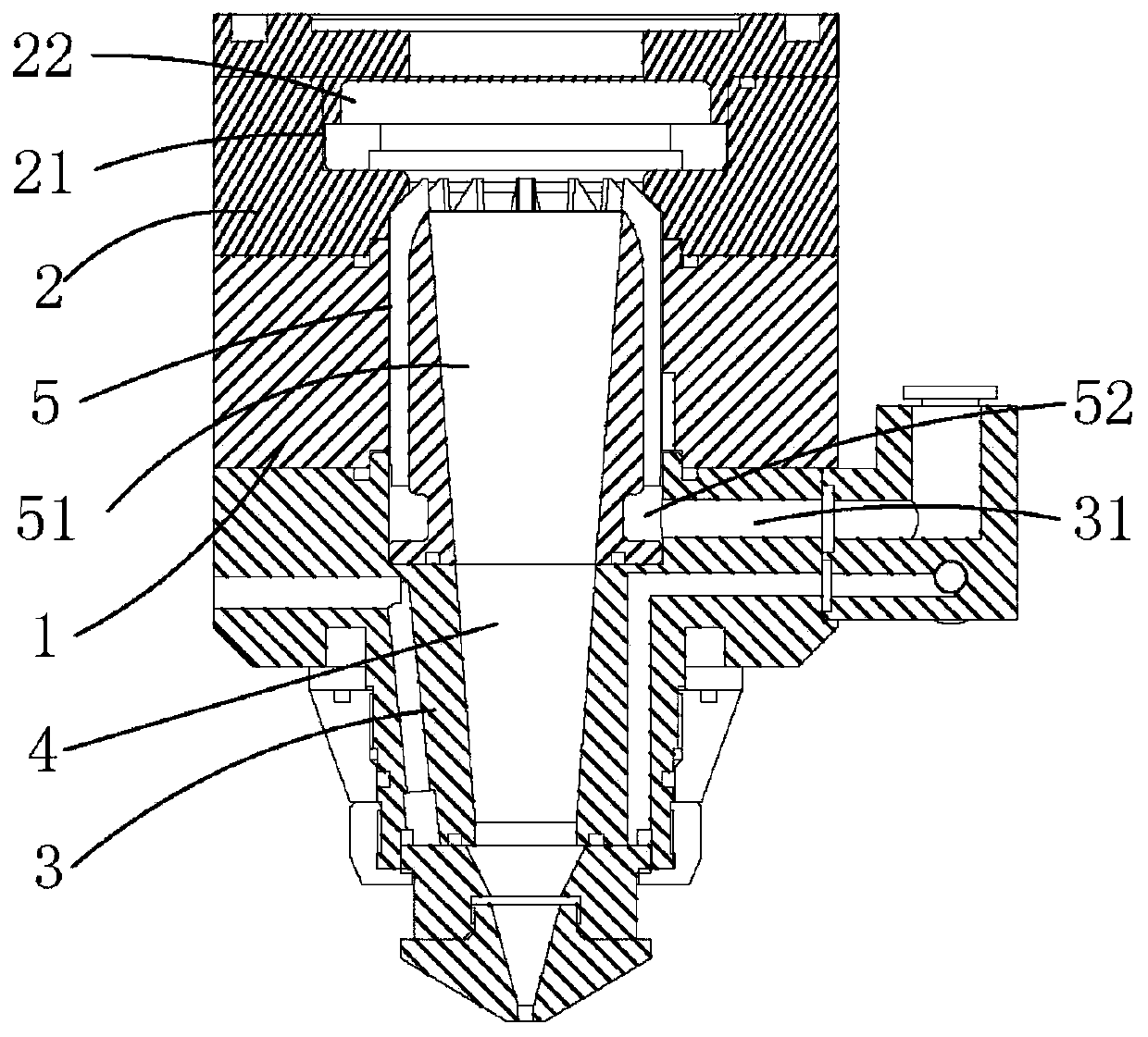 Nozzle air guide device for laser cutting head