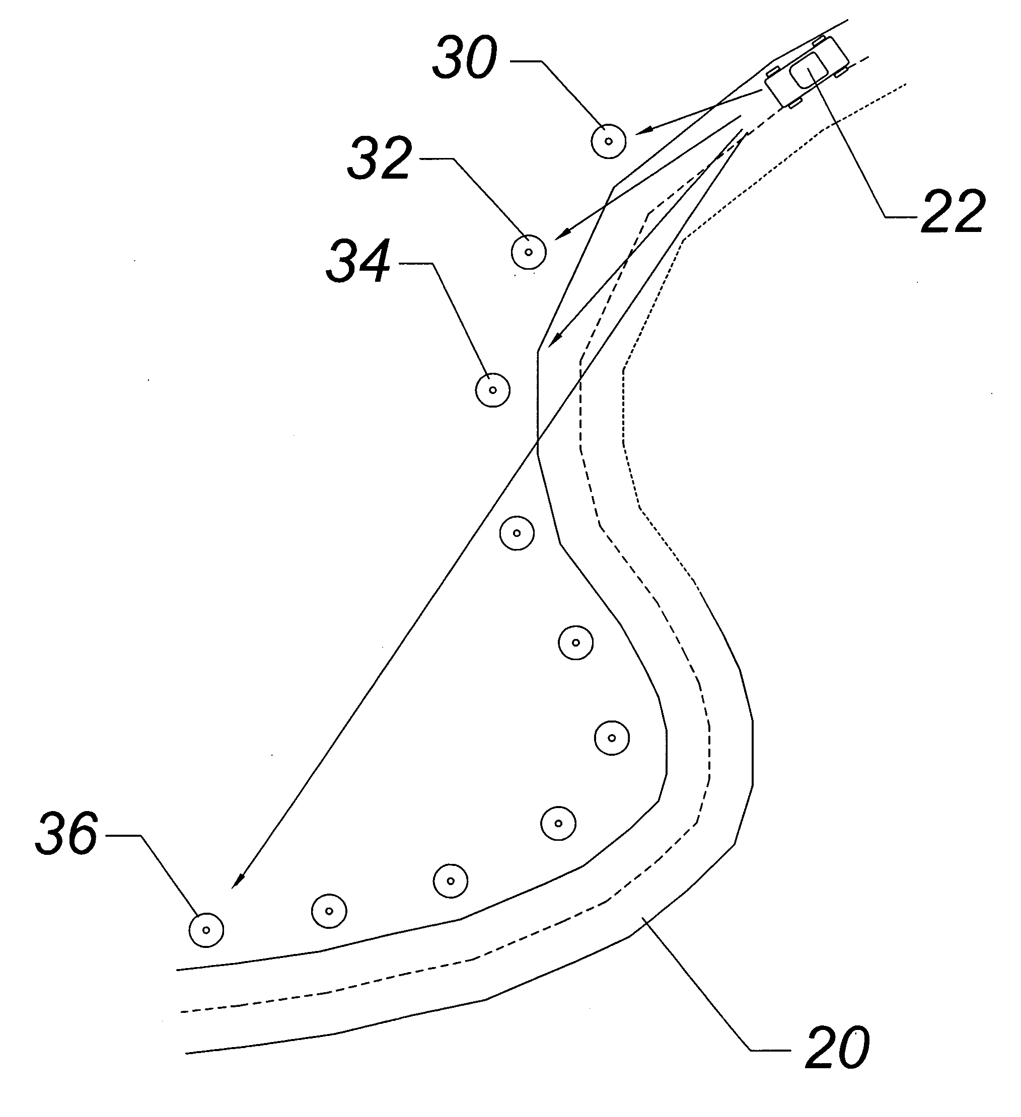 Sequenced vehicular traffic guiding system