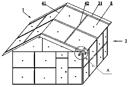 Aluminium alloy sunlight room slope-shaped roof