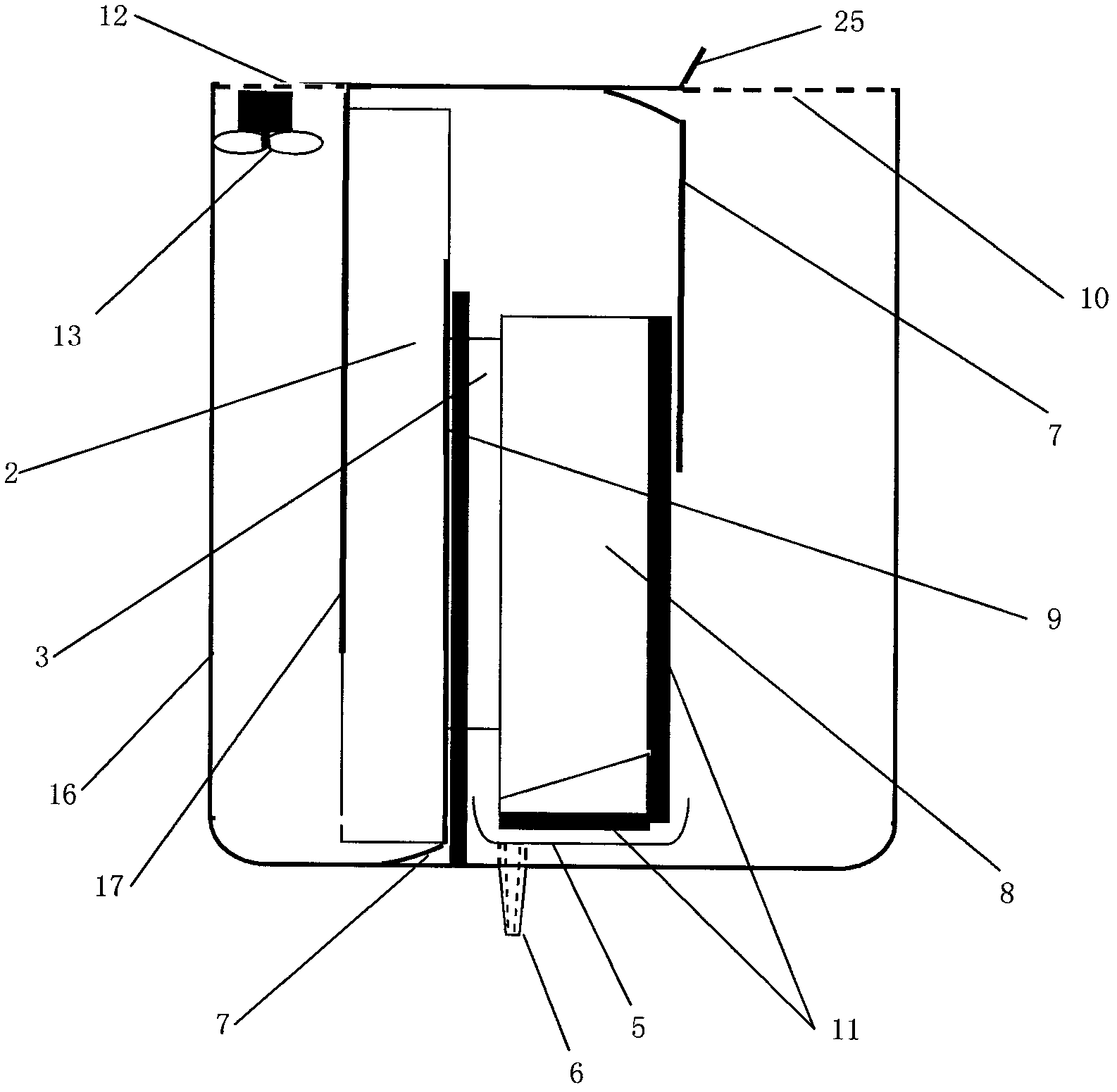 Sealed structure of mini-type electronic dehumidifying and cooling machine