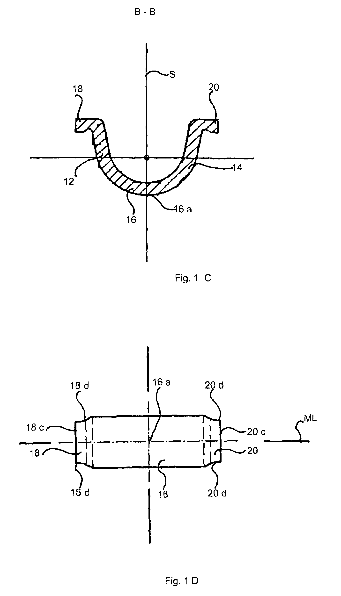 Closure clip with round bottom