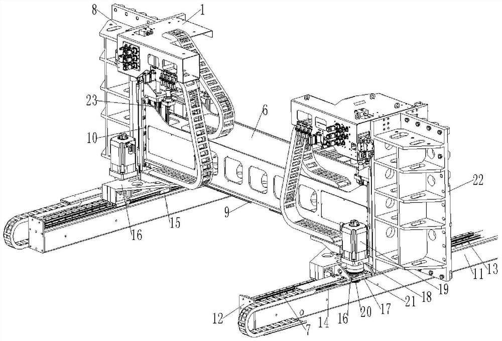 High-speed multi-station shuttle manipulator device matched with heavy press