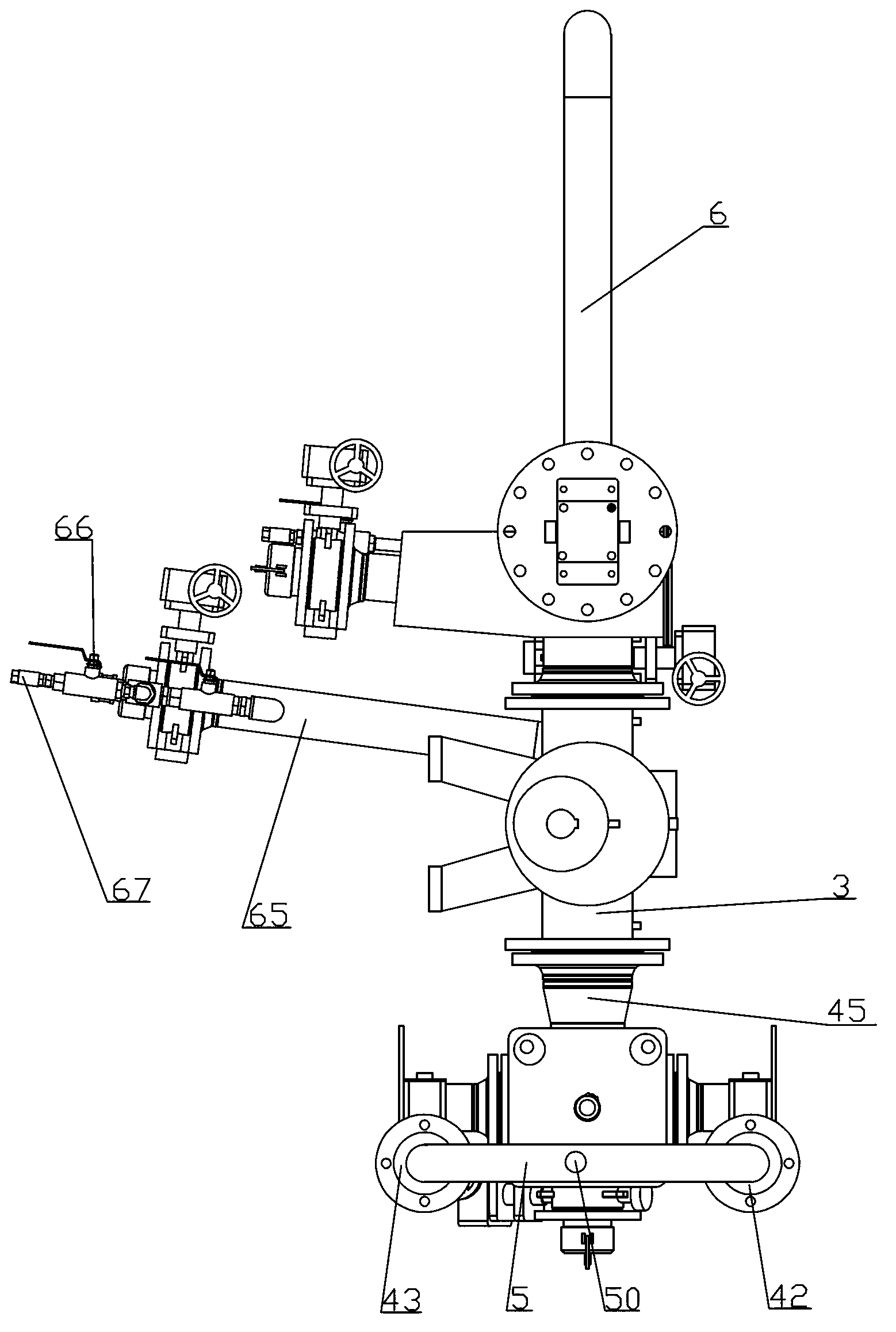 Asphalt cyclic spraying device