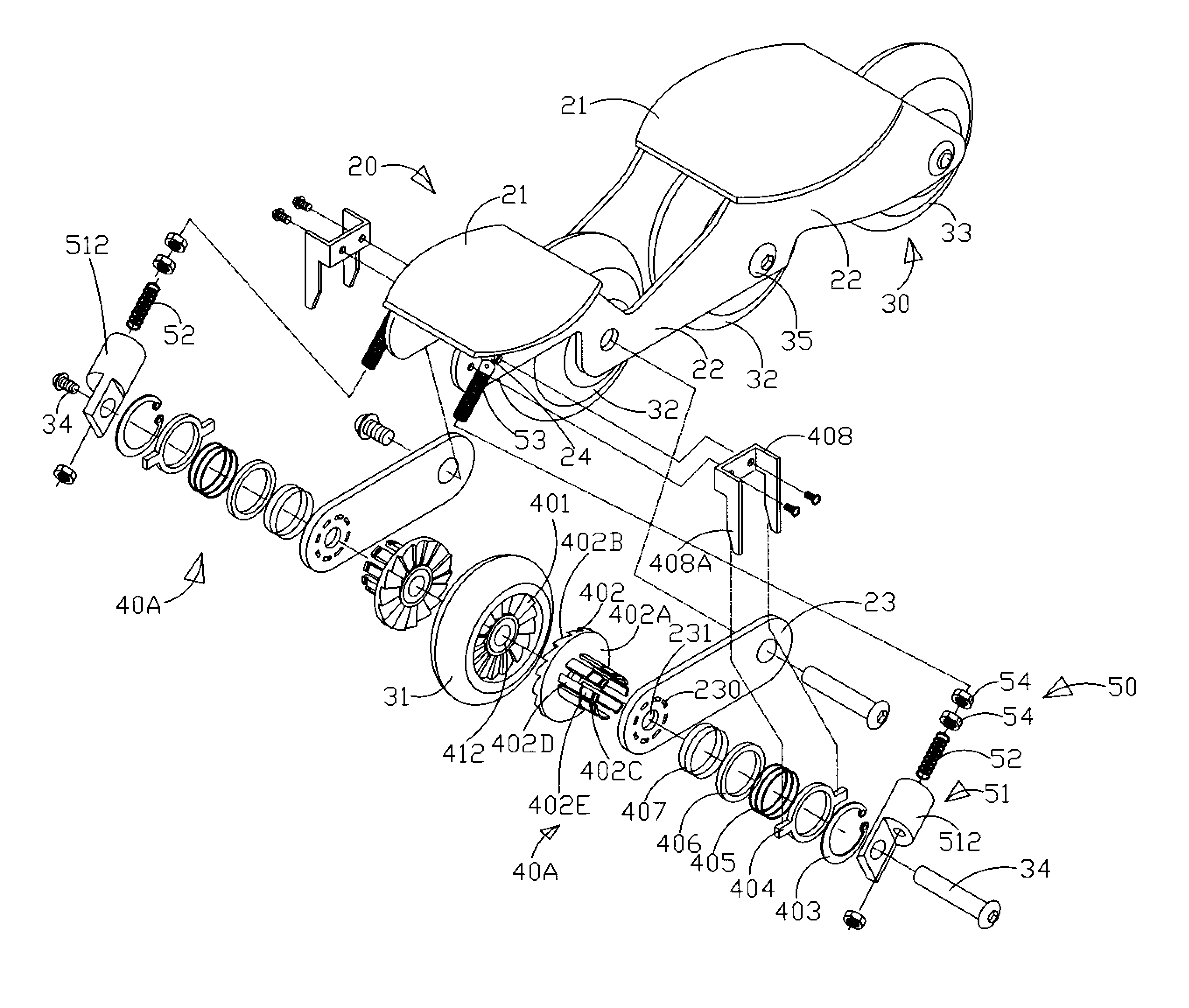 Structure of inline skates