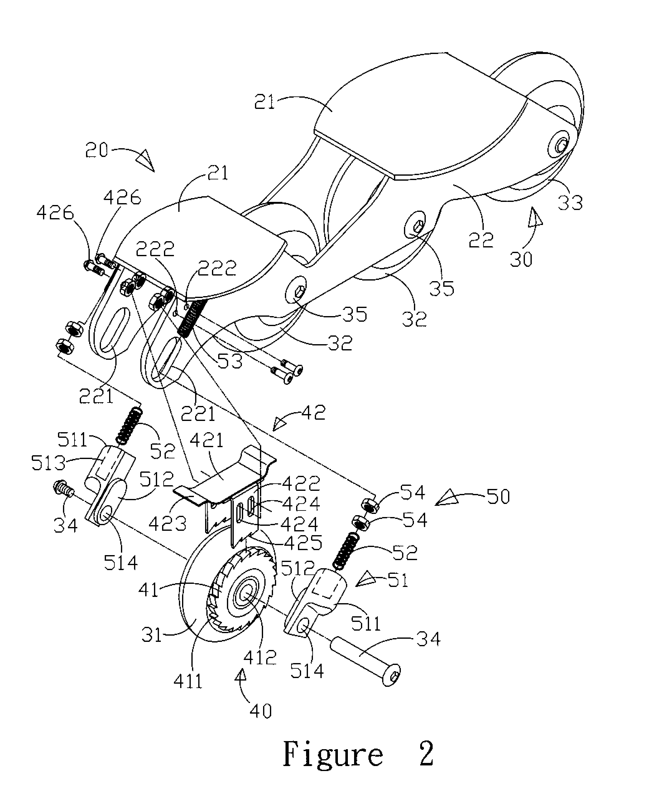 Structure of inline skates