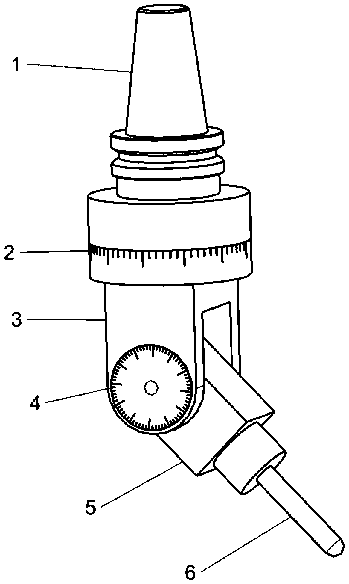 Using method for universal angle milling head