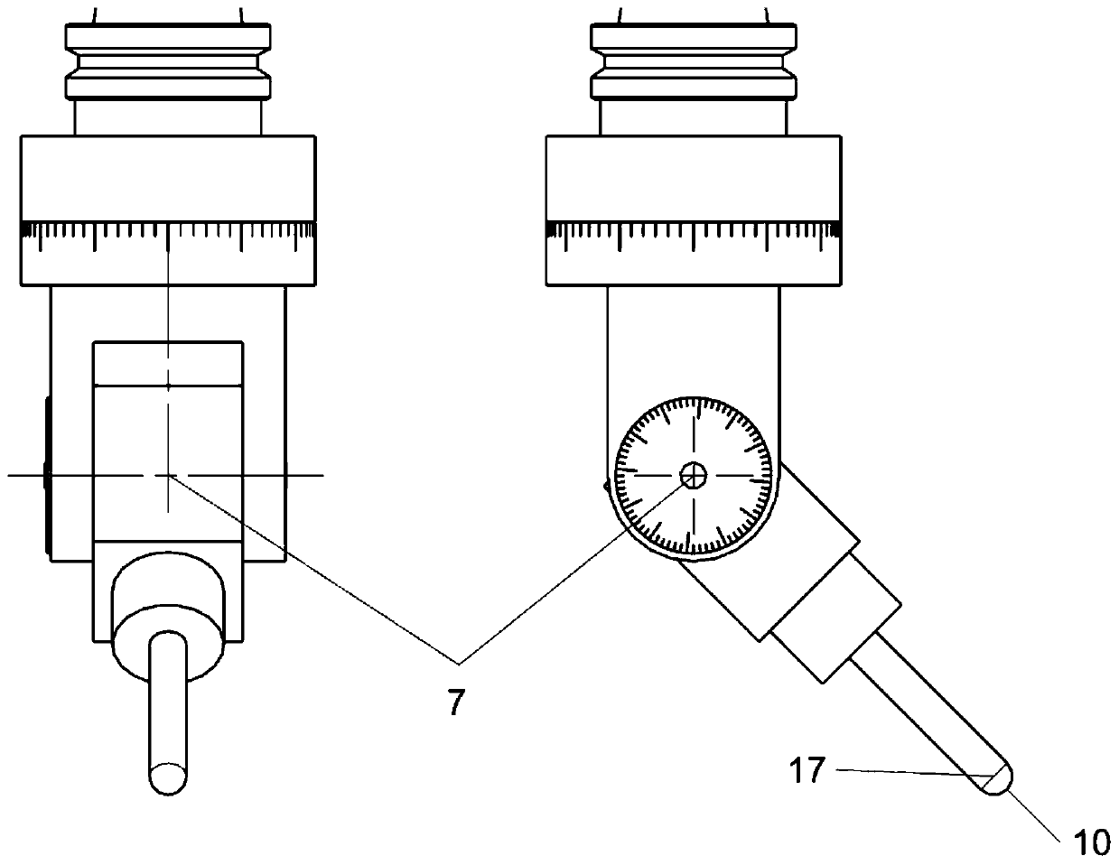 Using method for universal angle milling head