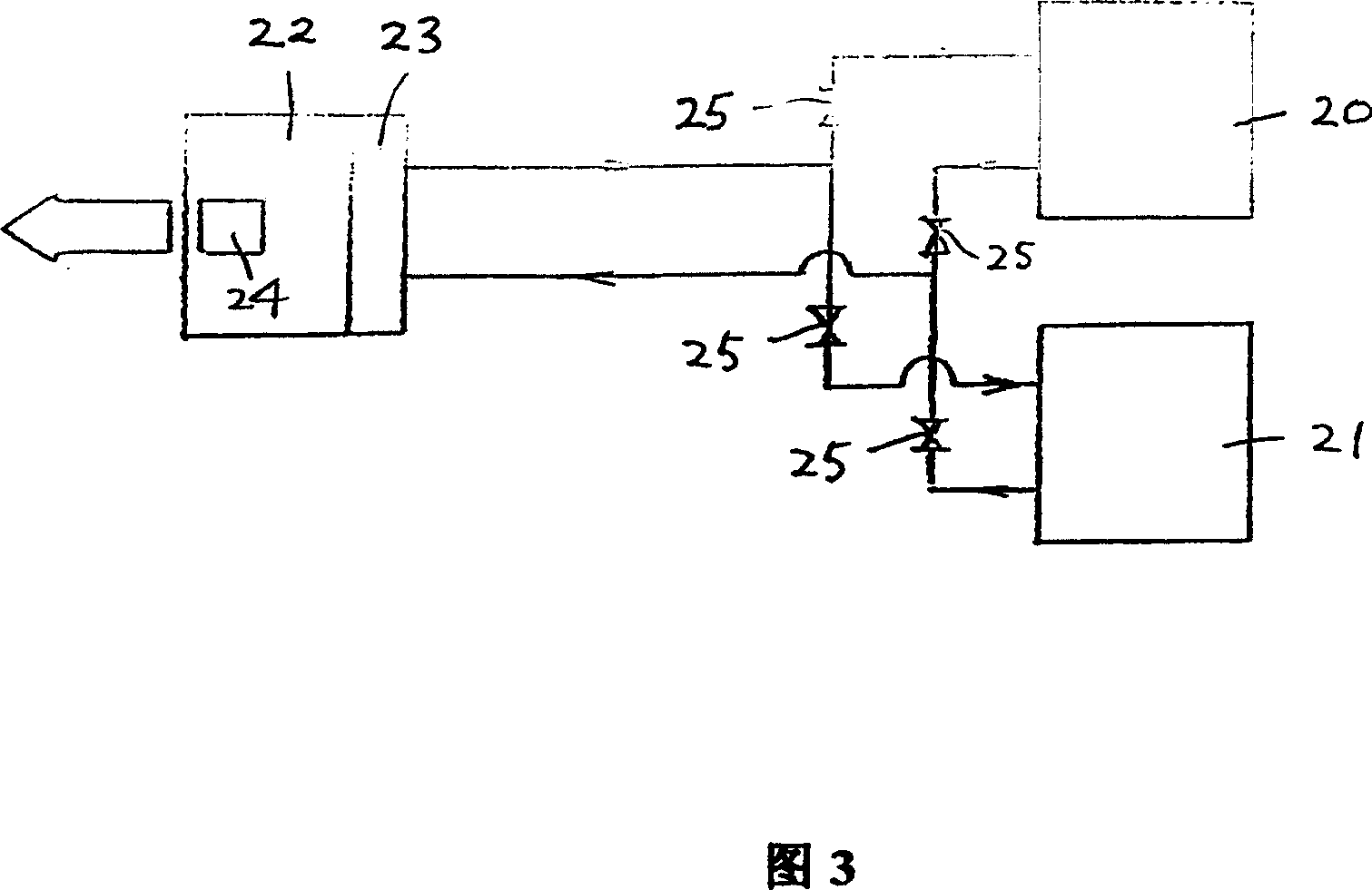 Air conditioning device with floor heating function