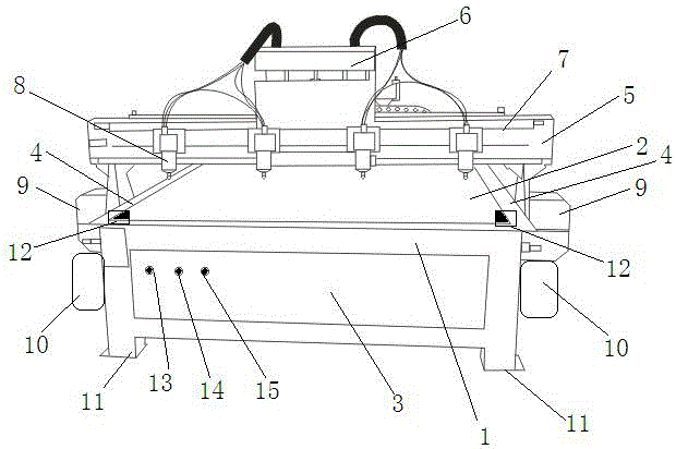 Multi-head woodworking carving machine