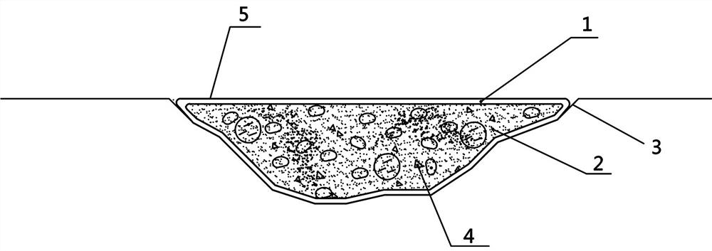 Device and construction method for quickly and efficiently repairing road surface