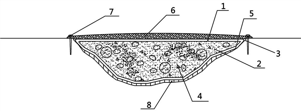 Device and construction method for quickly and efficiently repairing road surface