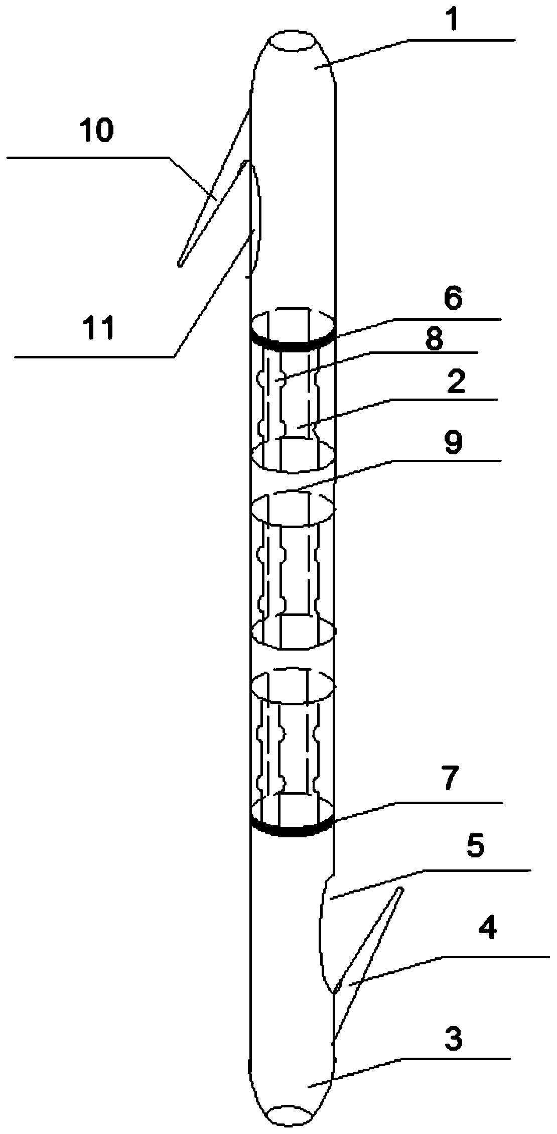 Drainage tube with good drainage effect for ERCP operation