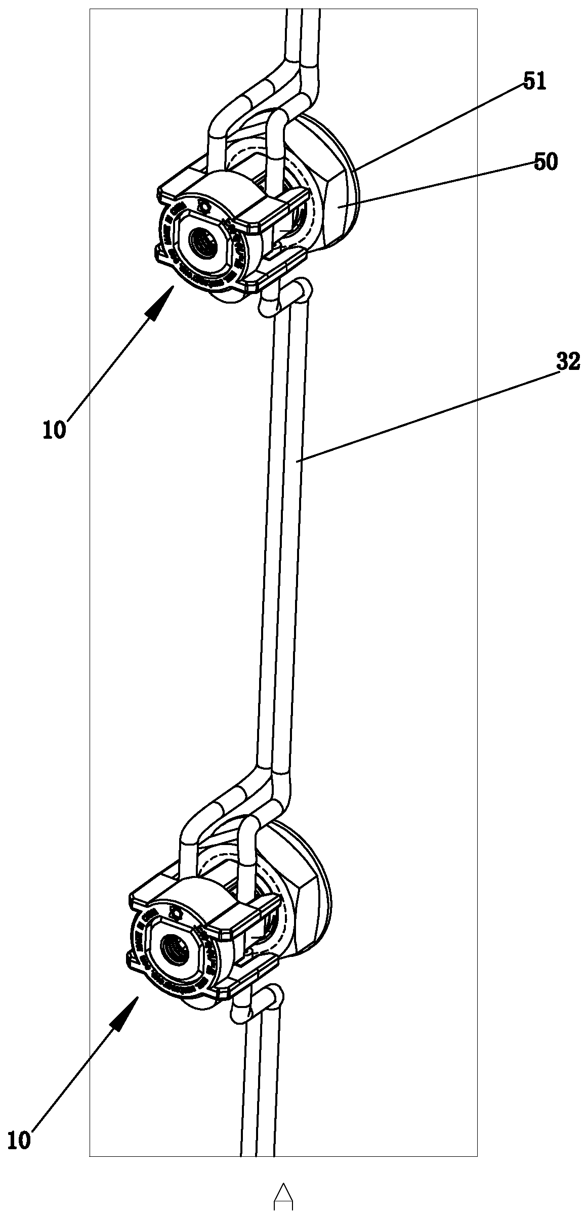 Fast power connection structure and display system using power connection structure