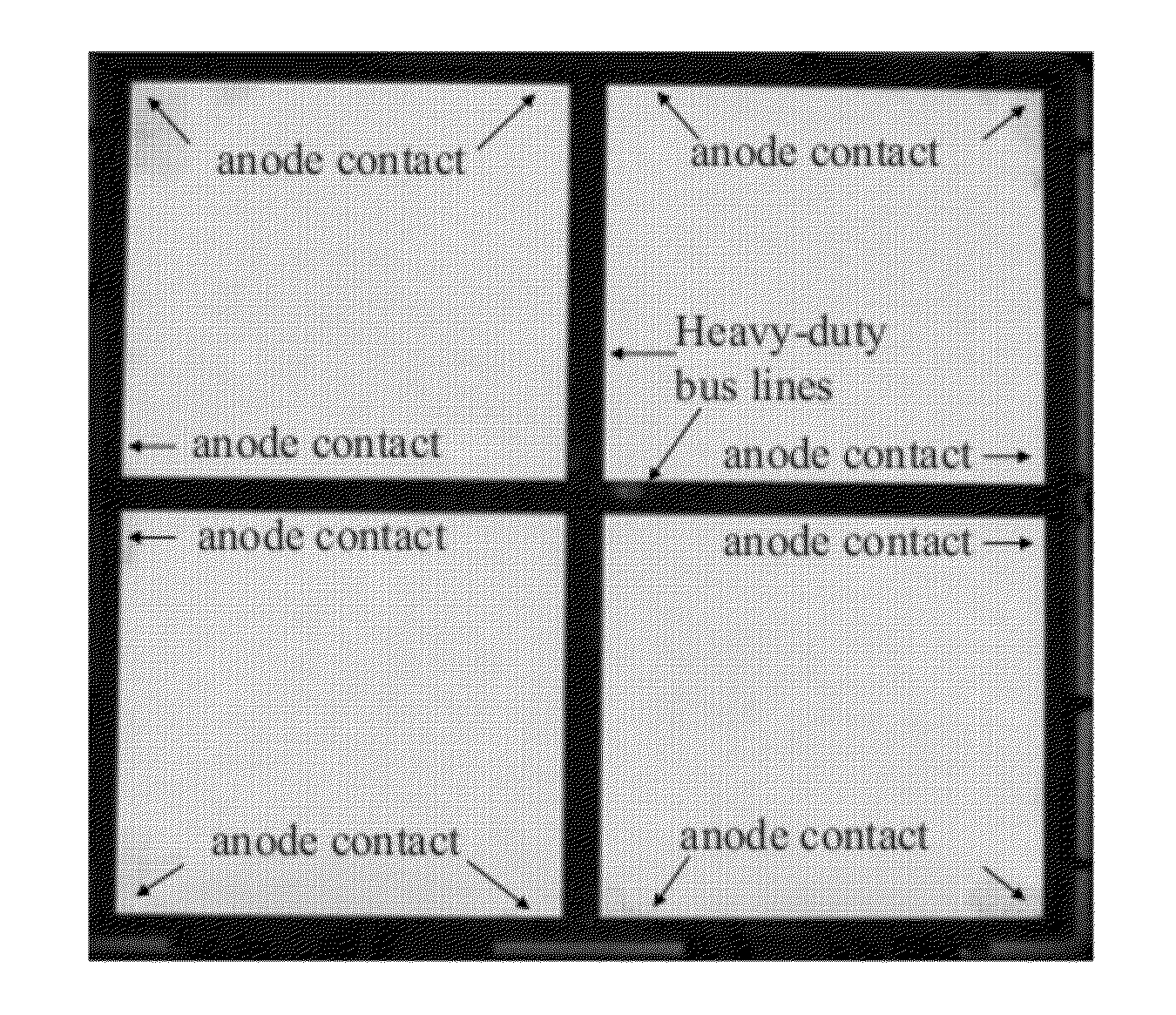 Bus line designs for large-area OLED lighting