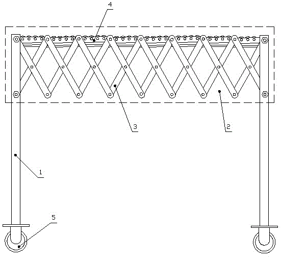 Retractable conveying device