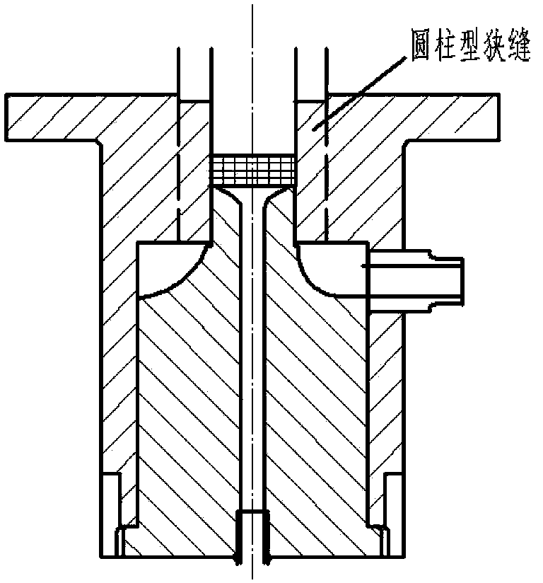 Conical slit-type hot end heat exchanger of coaxial pulse tube refrigerator and manufacturing method