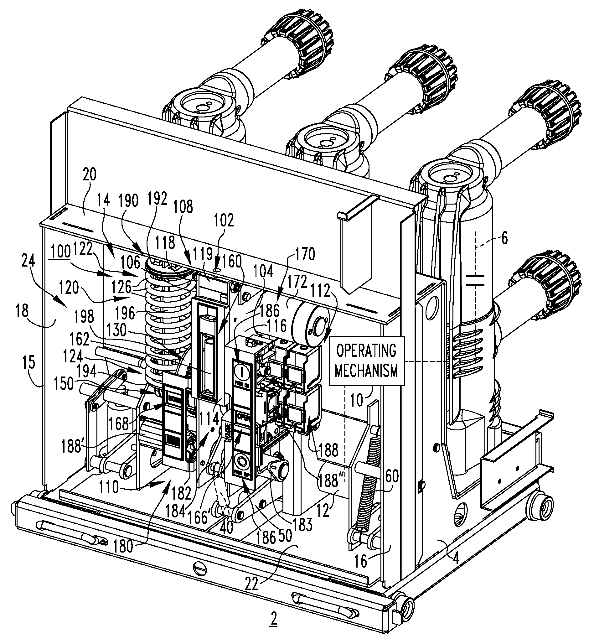 Electrical switching apparatus and stored energy assembly therefor